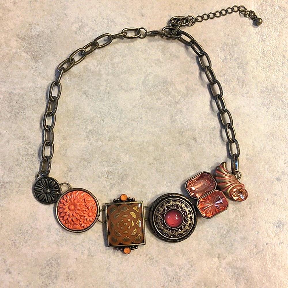 Vintage Antique Mid-Century Chunky Necklace